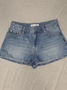 Primark Blue Denim High-rise Jean Shorts Size 2